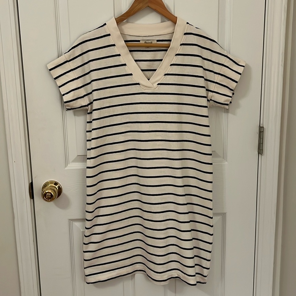 Madewell Indigo Stripe Dress Size Small